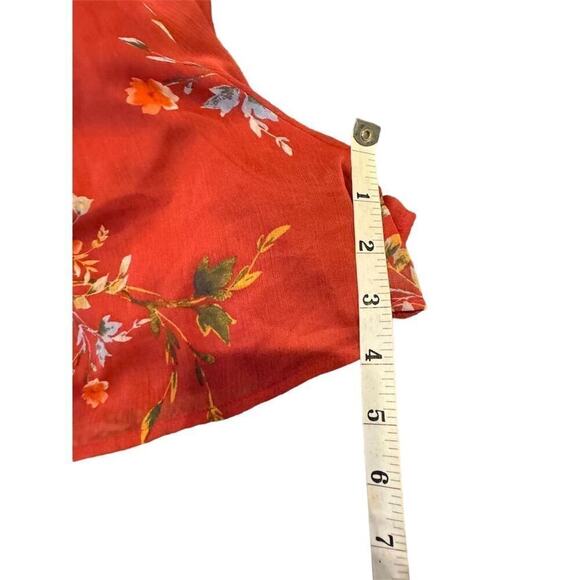 Trixxi Women's Red Floral Spaghetti Straps Romper Red Size L - Picture 9 of 9